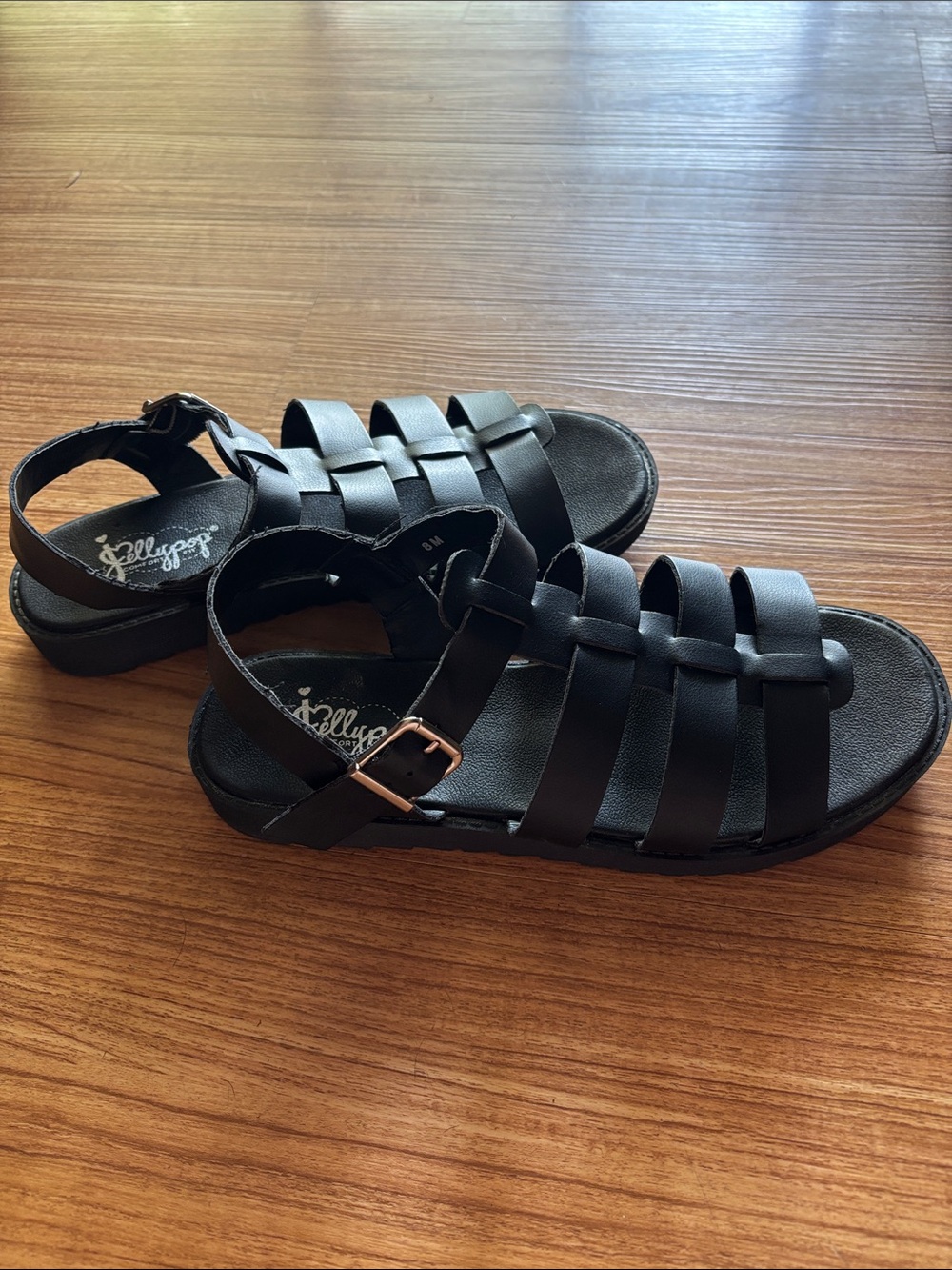 Jellypop Black Multi-Strap Women’s Sandals
